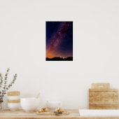 ピンク、紫、オレンジの星空 ポスター (キッチン)