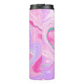 ピンク、紫、ミントグリーン大理石アート タンブラー (裏面)