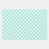 ピンク、紫、ミントタフテッド真珠 ラッピングペーパーシート (正面3)