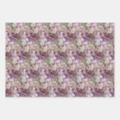 ピンク、紫、白あじさい花 – フローラ ラッピングペーパーシート (正面2)