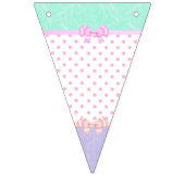 ピンク、紫、緑のフラッグガーランド バンティングフラッグ (第2の旗)