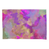 ピンク、紫、緑の大理石インクプリント枕ケース 枕カバー (正面左)