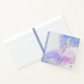 ピンク、紫、青のアルコールインクプランナー ノートブック (内部)