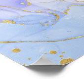 ピンク、紫、青のアルコールインク ポスター (角)