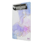 ピンク、紫、青のアルコールインク ミニクリップボード (アングル2)