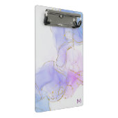 ピンク、紫、青のアルコールインク ミニクリップボード (アングル)