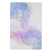 ピンク、紫、青のアルコールインク ミニクリップボード (裏面)