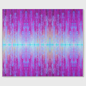 ピンク、紫、青の抽象芸術 ラッピングペーパー (フラット)