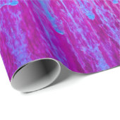ピンク、紫、青の抽象芸術 ラッピングペーパー (ロールコーナー)