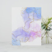 ピンク、紫、青アルコールインクスクレープブック紙 (スタンド正面)