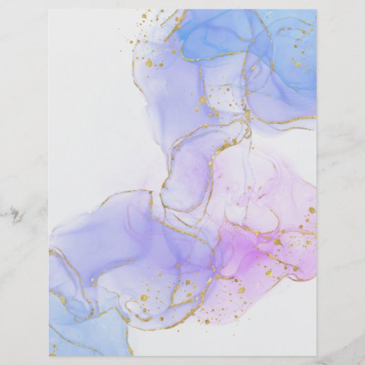 ピンク、紫、青アルコールインクスクレープブック紙 (正面)