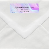 ピンク 紫 青 ホログラフィック 返信住所 ラベル