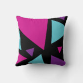 ピンク、紫、青、黒の三角形 クッション (裏面)