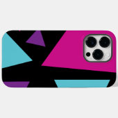 ピンク、紫、青、黒の三角形 Case-Mate iPhoneケース (裏面 (横))