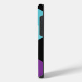 ピンク、紫、青、黒の三角形 iPhoneケース (左側面)