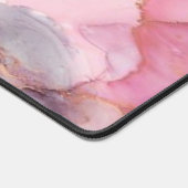 ピンク、紫、黄金の大理石 デスクマット (コーナー)