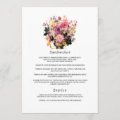 ピンク、紫、黒、および金ゴールドフローラゲスト詳細 メニュー (裏面)