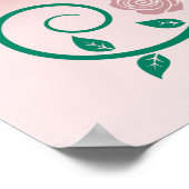 ピンク|緑のグリッタードリップダービーベビーシャワーへようこそ ポスター (角)