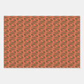 ピンク、緑、オレンジのフローラとパターン ラッピングペーパーシート (正面)