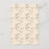 ピンク 緑 レトロ Y2K 70年代 花柄 エンクロージャーカード (裏面)