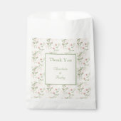 ピンク 緑 レトロ Y2K 70年代 花柄 フェイバーバッグ (正面)