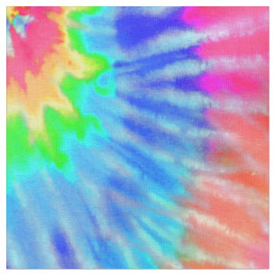 ピンク、緑、青のサイケデリック絞り染めGroovy ファブリック