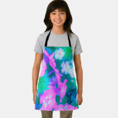 ピンク、緑、青、白のガーデンフロックスの花 エプロン (インサイチュ)