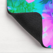 ピンク、緑、青、白のガーデンフロックスの花 マウスパッド (コーナー)