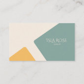 ピンク、緑、黄色の抽象芸術 名刺 (裏面)