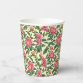 ピンク、緑、黄色のChinoiserieフローラ 紙コップ (右)