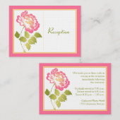 ピンク、緑、黄、白の牡丹エンクロージャカード エンクロージャーカード (正面/裏面)