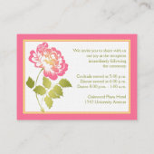 ピンク、緑、黄、白の牡丹エンクロージャカード エンクロージャーカード (裏面)