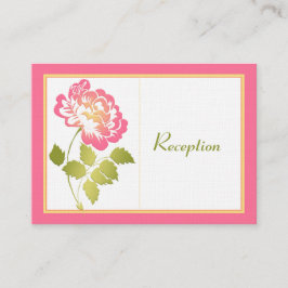 ピンク、緑、黄、白の牡丹エンクロージャカード エンクロージャーカード
