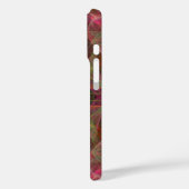 ピンク、緑、黒のフラクタルケース Case-Mate iPhoneケース (裏面 / 左)