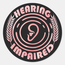 ピンク – 聴覚障害 ラウンドシール