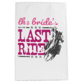 ピンク 花嫁の最後の騎乗 ミディアムペーパーバッグ (正面)