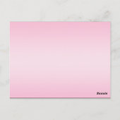 ピンク、茶色のフローラ、ハートテーブル番号ポストカード ポストカード (裏面)