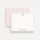 ピンク、茶色 & ストライプの保育園からのカード 招待状