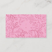 ピンク+赤の植物性カラフルWebサイトカード エンクロージャーカード (裏面)