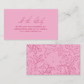 ピンク+赤の植物性カラフルWebサイトカード エンクロージャーカード (正面/裏面)