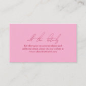 ピンク+赤の植物性カラフルWebサイトカード エンクロージャーカード (正面)