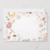 ピンク&赤ワイルドフラワーフォト卒業パーティー 招待状 (裏面)