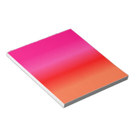 ピンク、赤、オレンジのグラデーション ノートパッド