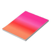 ピンク、赤、オレンジのグラデーション ノートパッド (回転)