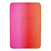 ピンク、赤、オレンジのグラデーション バスマット (正面縦)
