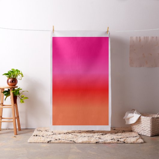 ピンク、赤、オレンジのグラデーション ファブリック (インサイチュ)