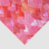 ピンク、赤、オレンジの楽しいハート 薄葉紙 (詳細)