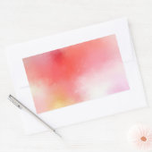 ピンク 赤 オレンジ 黄色 アブストラクト アート ブランク テンプレート 長方形シール (封筒)