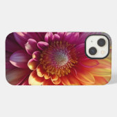 ピンク 赤 オレンジ 黄 紫のダリアの花 iPhoneケース (裏面横)