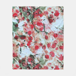 ピンク 赤 ダーティ ポルカドット グランジ 腐敗 フリースブランケット